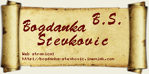 Bogdanka Stevković vizit kartica